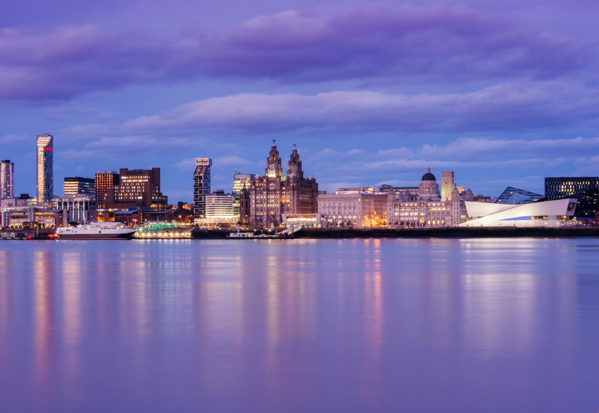 Liverpool at dusk