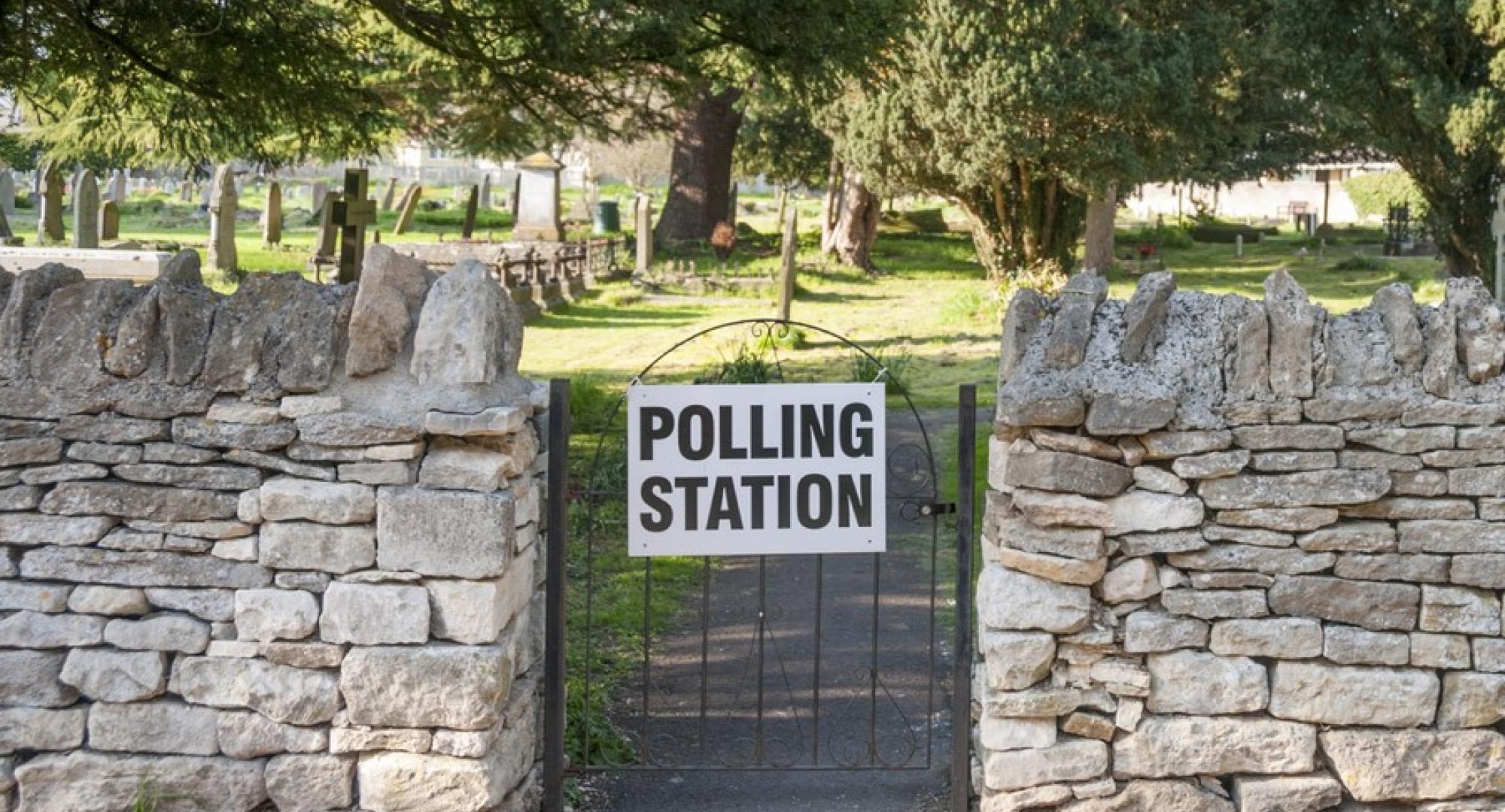 Rural Polling Station In The UK