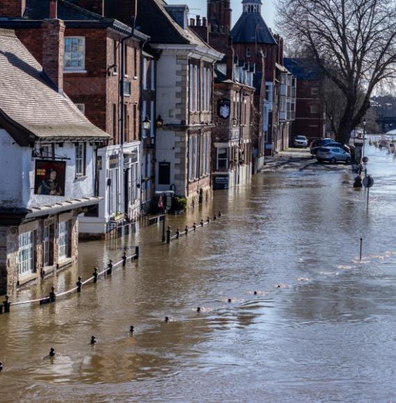 River Ouse flooding in the City of York