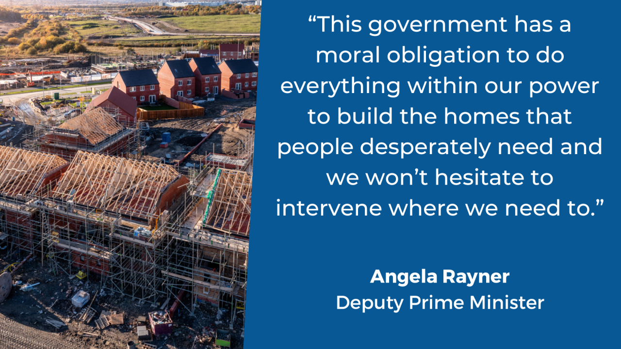Quote from Angela Rayner on housing
