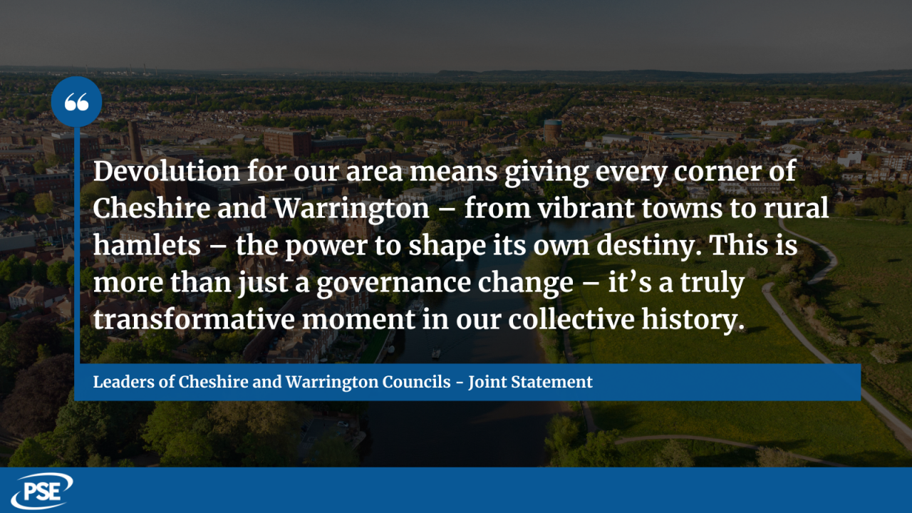 Cheshire and Warrington leaders' quote