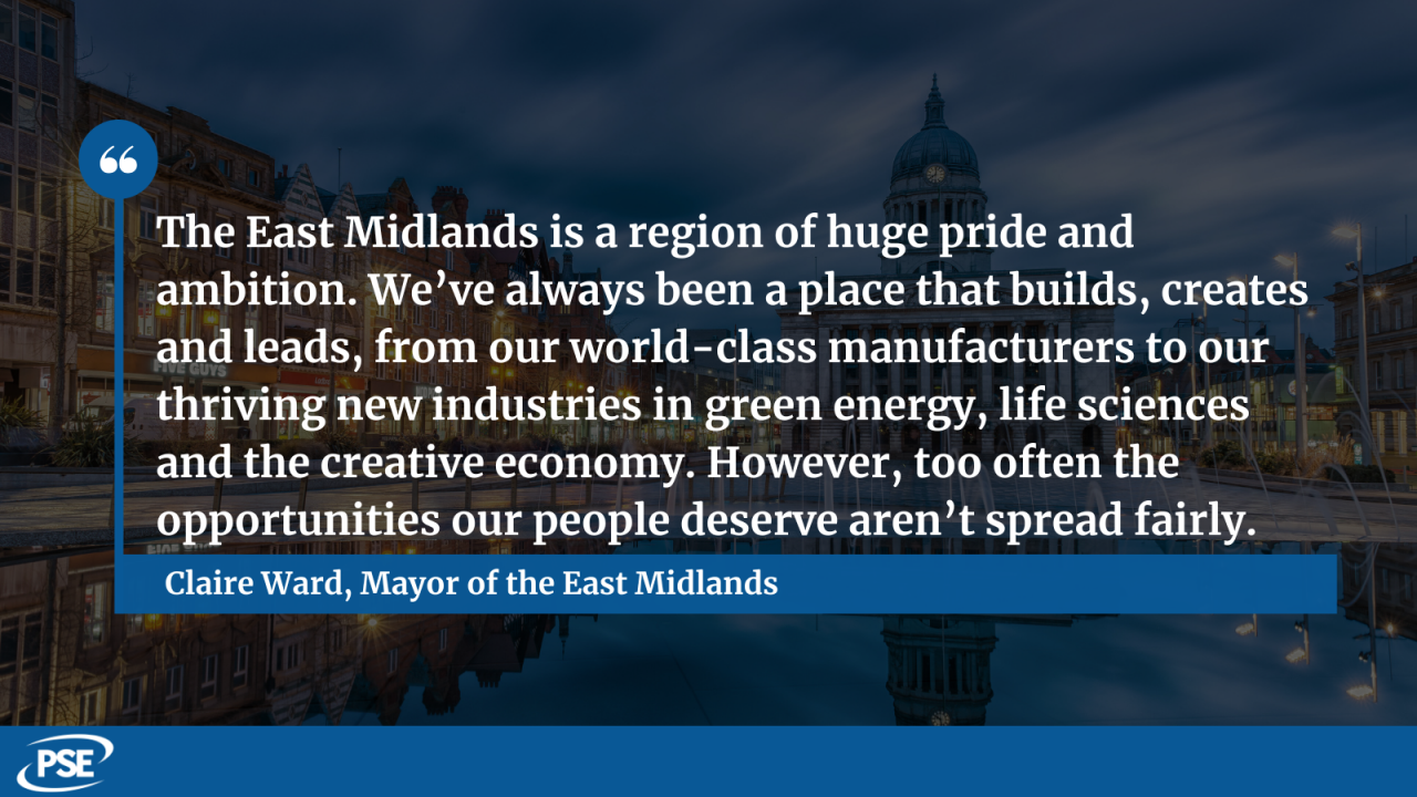 East midlands growth QUOTE