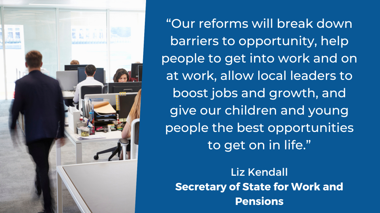 Quote from Work and Pensions Secretary Liz Kendall