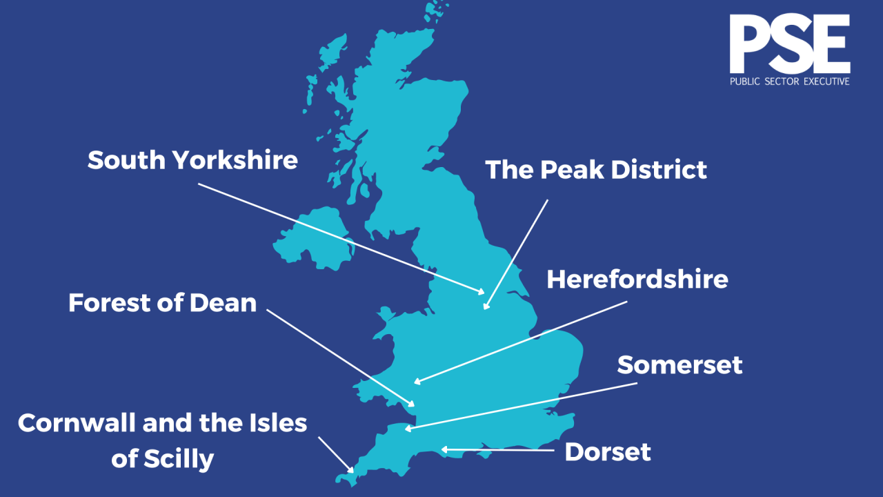 Map of areas benefitting from better connectivity