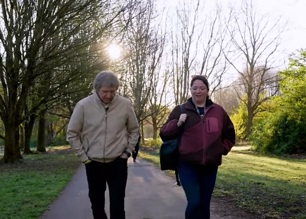 Steve Rotheram and Sophie from the Whitechapel Centre