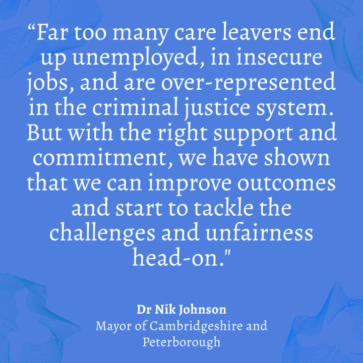 Nik Johnson Care Leavers Bursary Quote