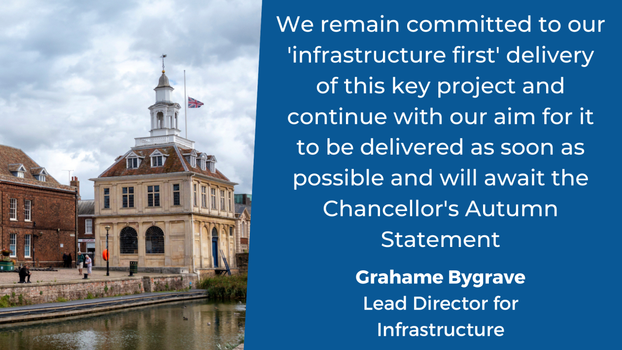 Quote from Norfolk County Council on the new plans for the project