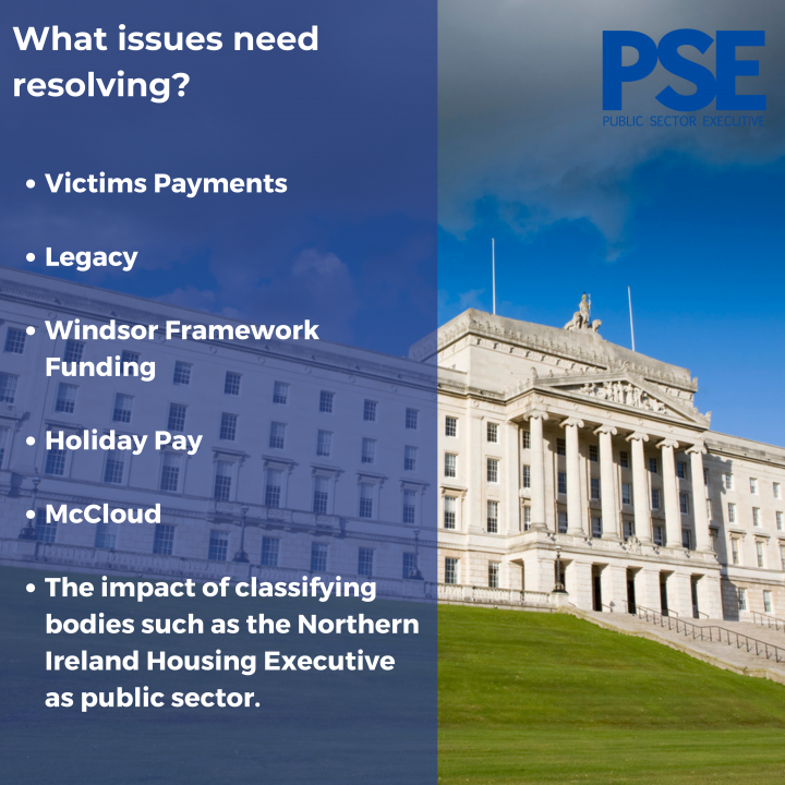 Infographic outlining main issues in Northern Ireland