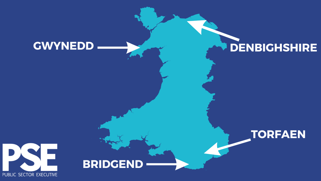 Map of Wales outlining where funding is being allocated