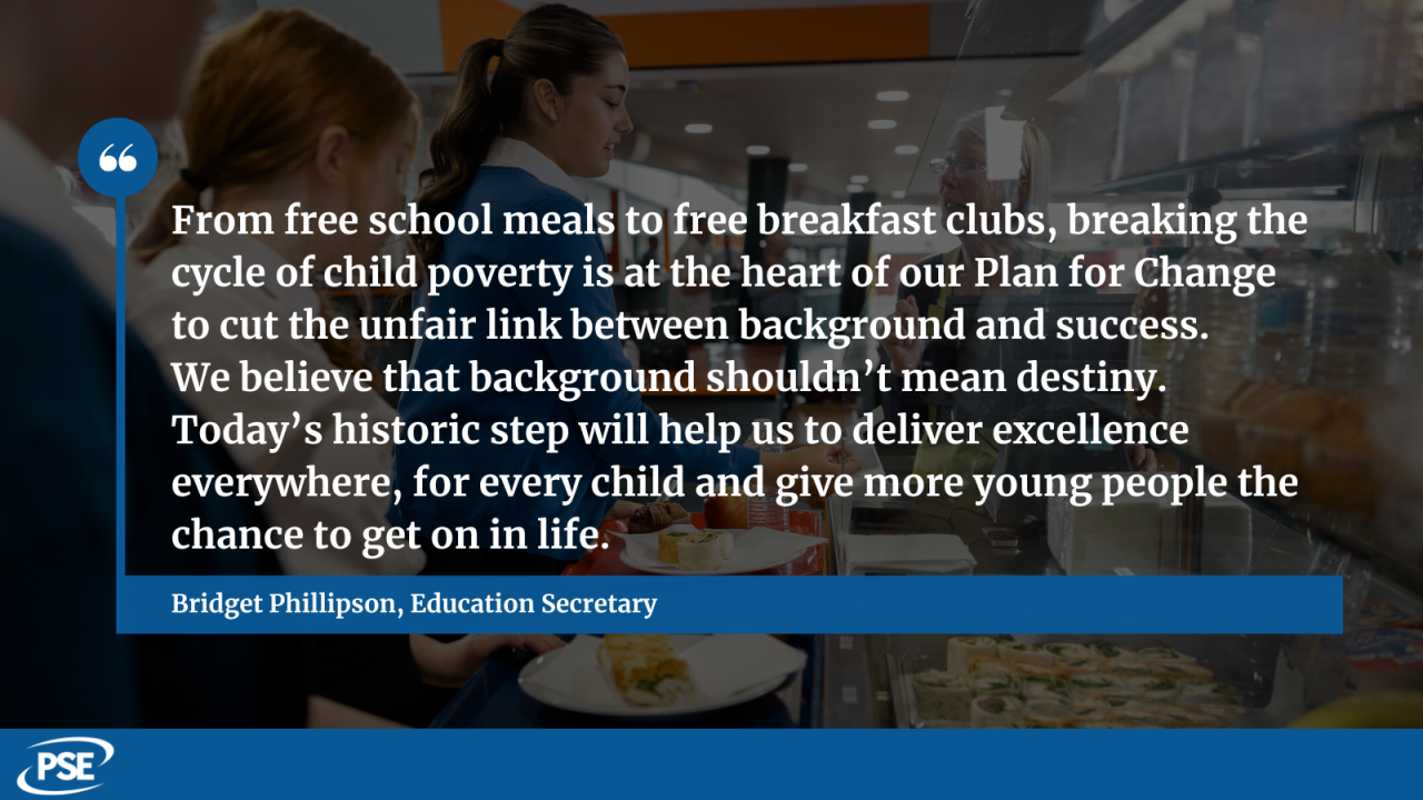 School meals QUOTE