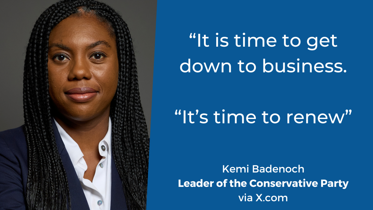 Quote from new Conservative Leader Kemi Badenoch