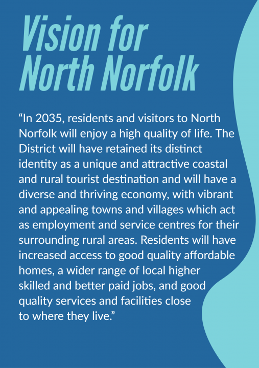 Graphic outlining the Vision for North Norfolk