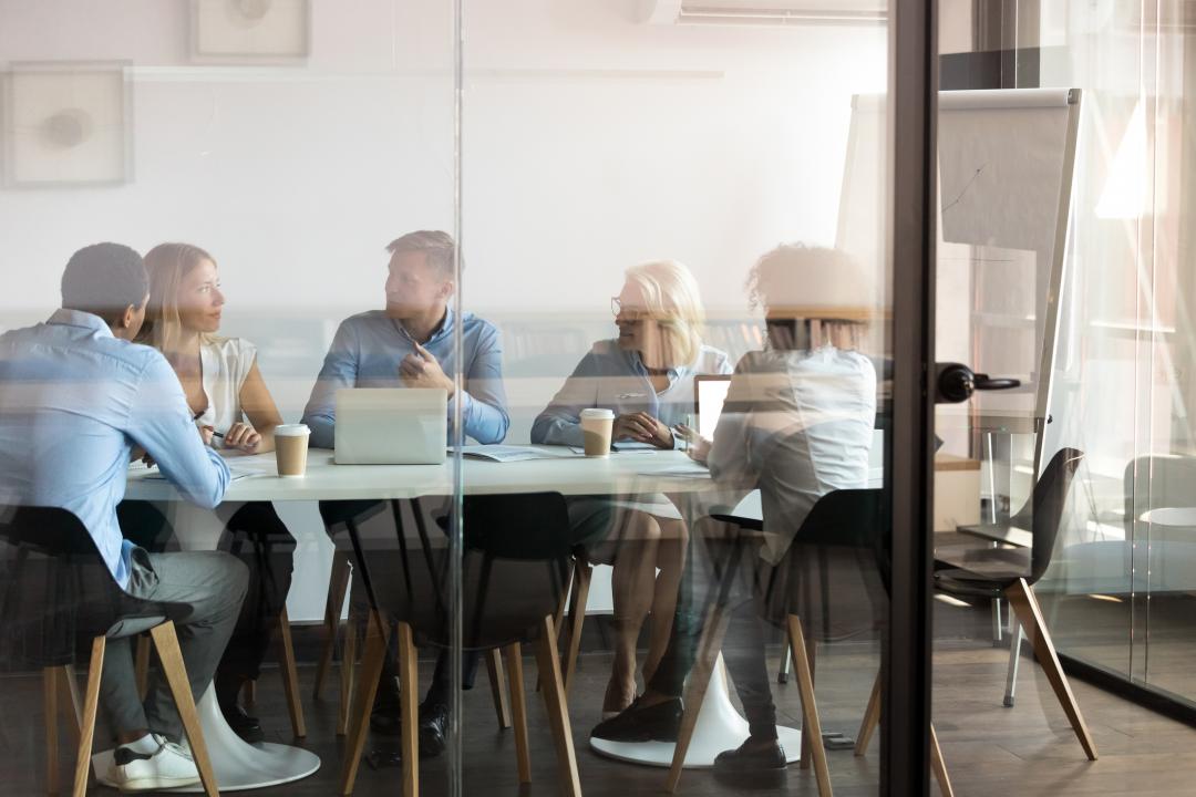 Meeting in a council office