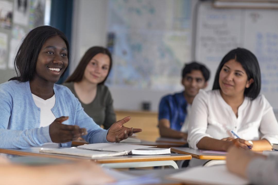 Young adults in a classroom