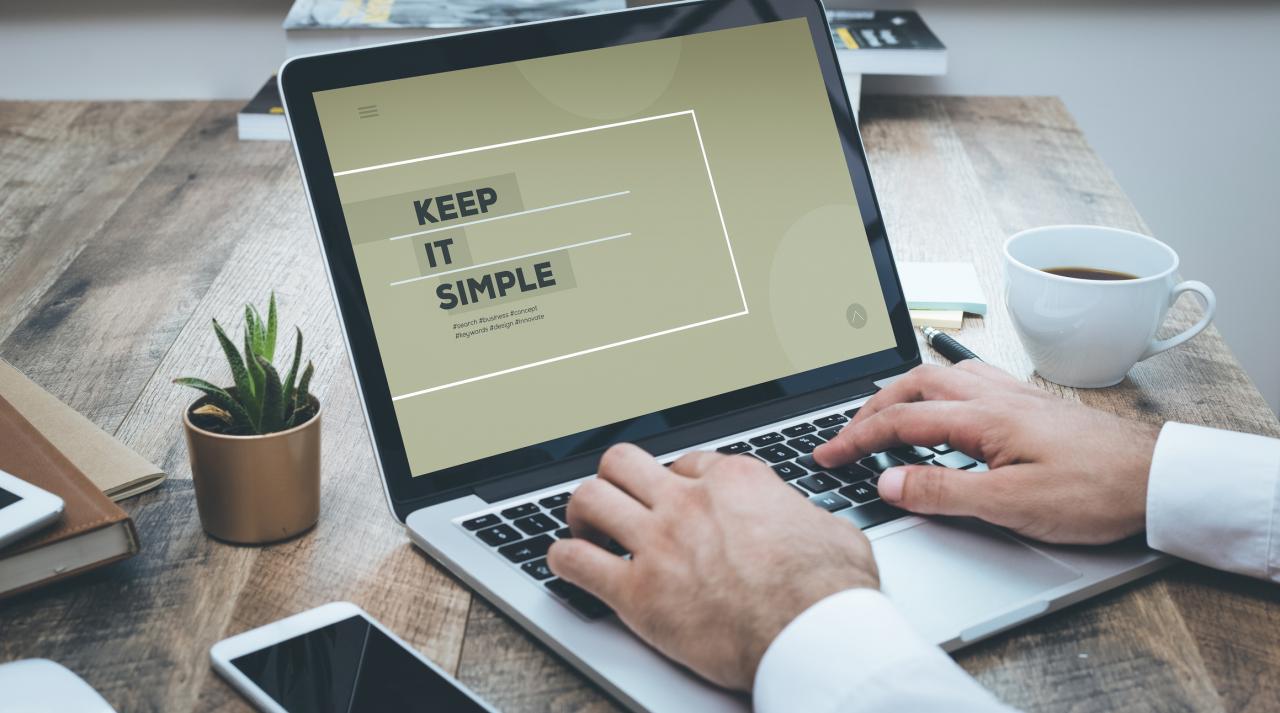 Keep it simple laptop concept