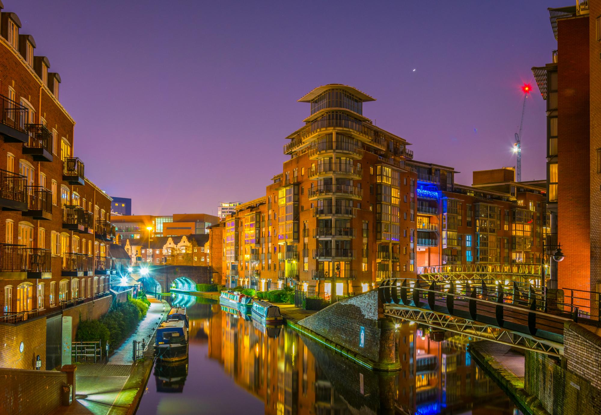 Sunset lights pier West Midlands