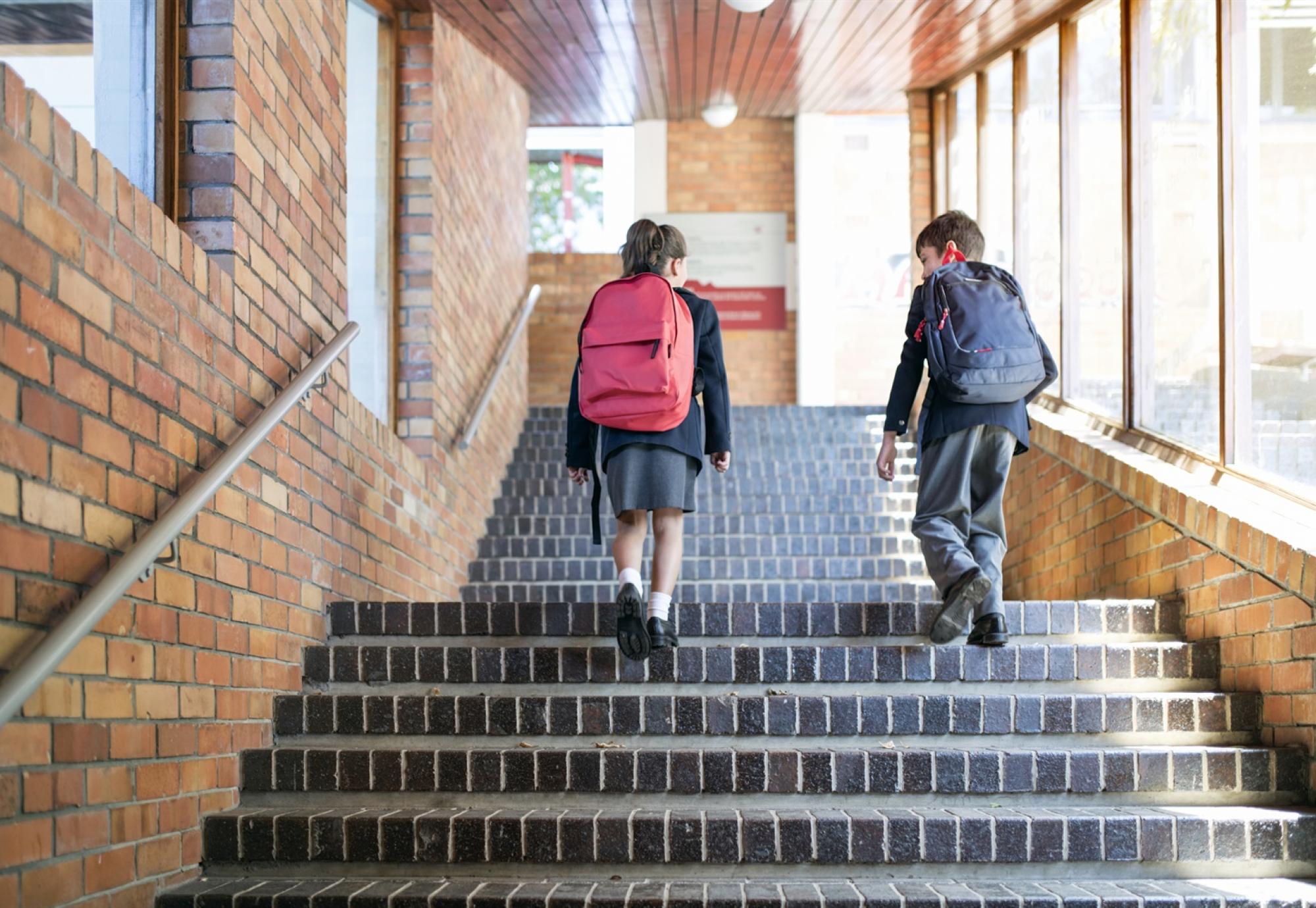 Pupils returning to school