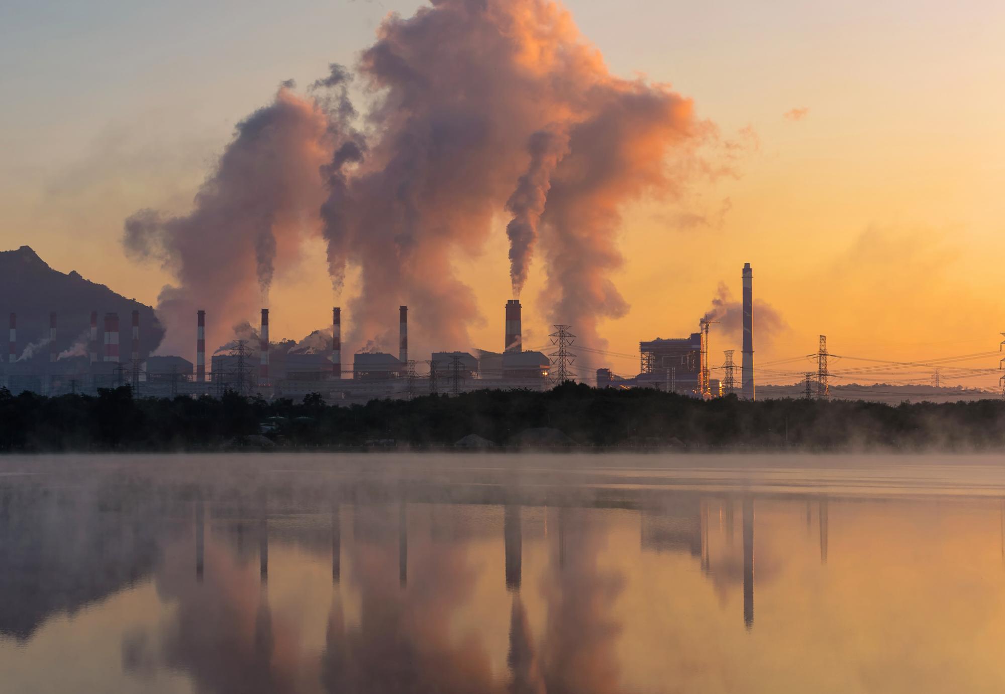 riverside pollution smoke stacks industry