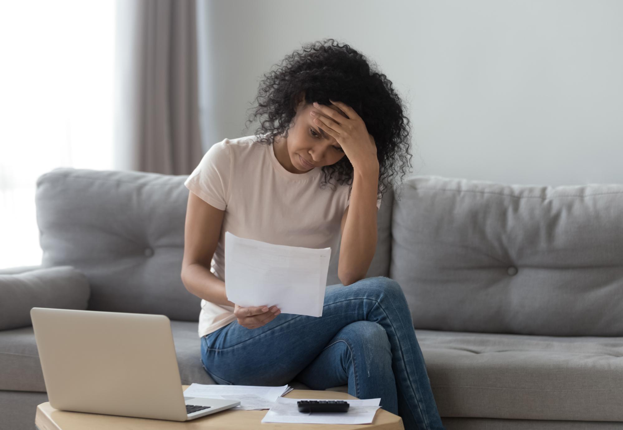 Woman looking worried