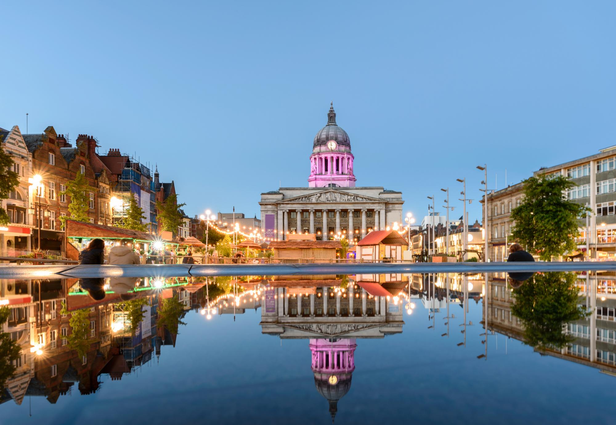 Nottingham City at night