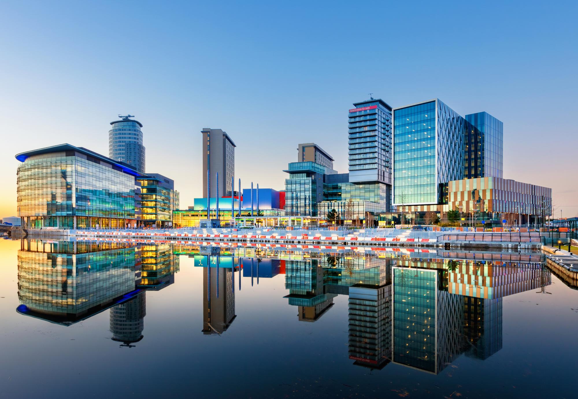 MediaCityUK at dusk