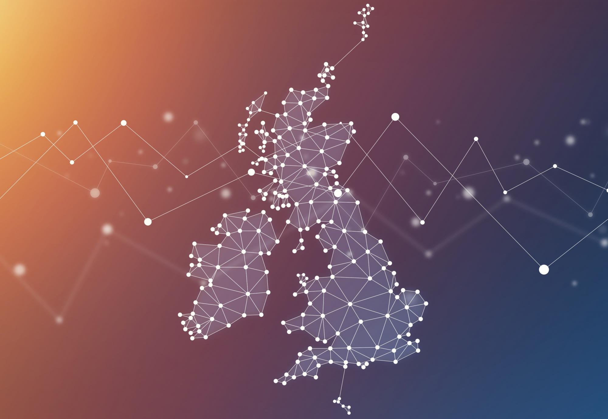 Graphical representation of the UK's network.