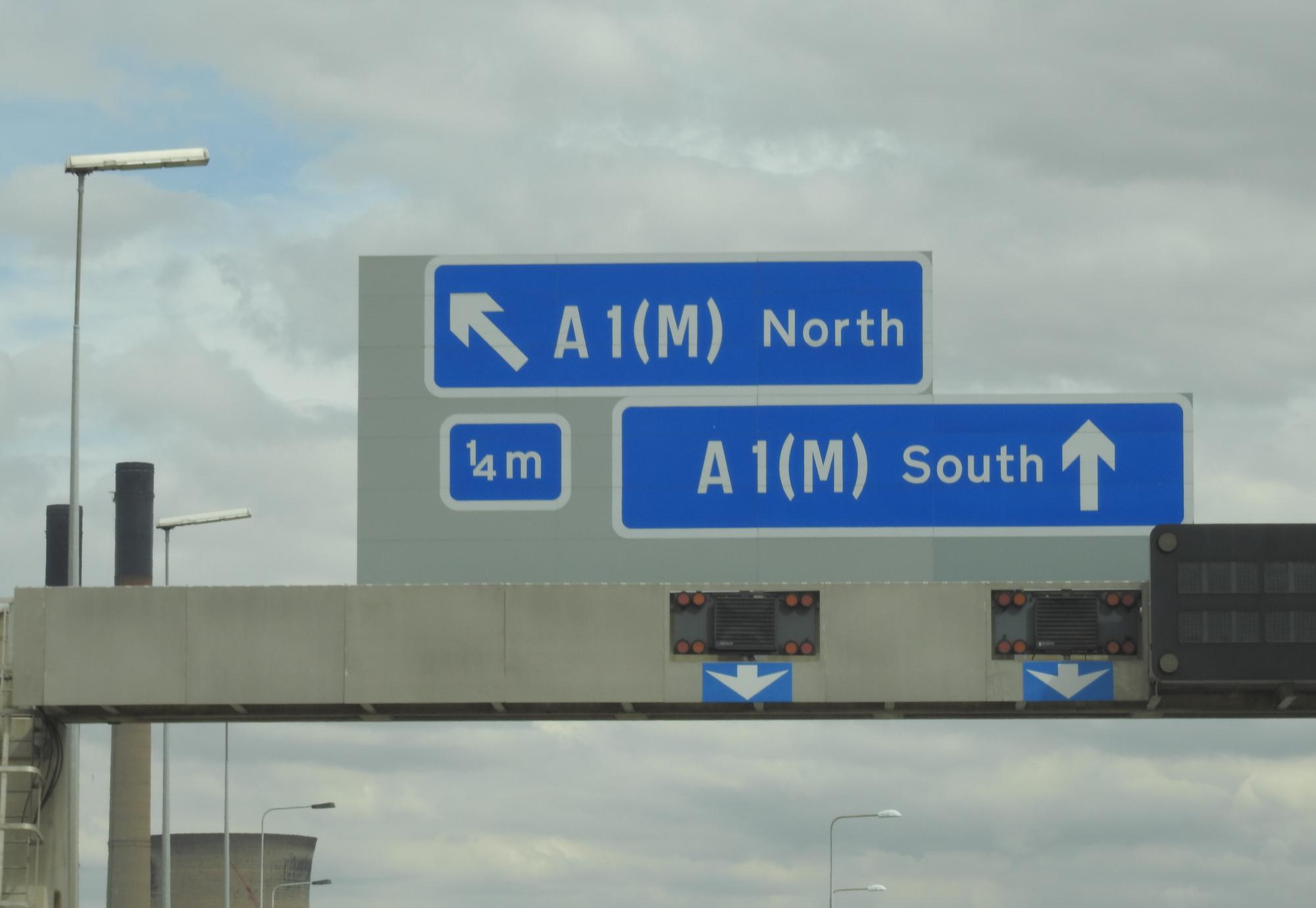 The North and South on motorway