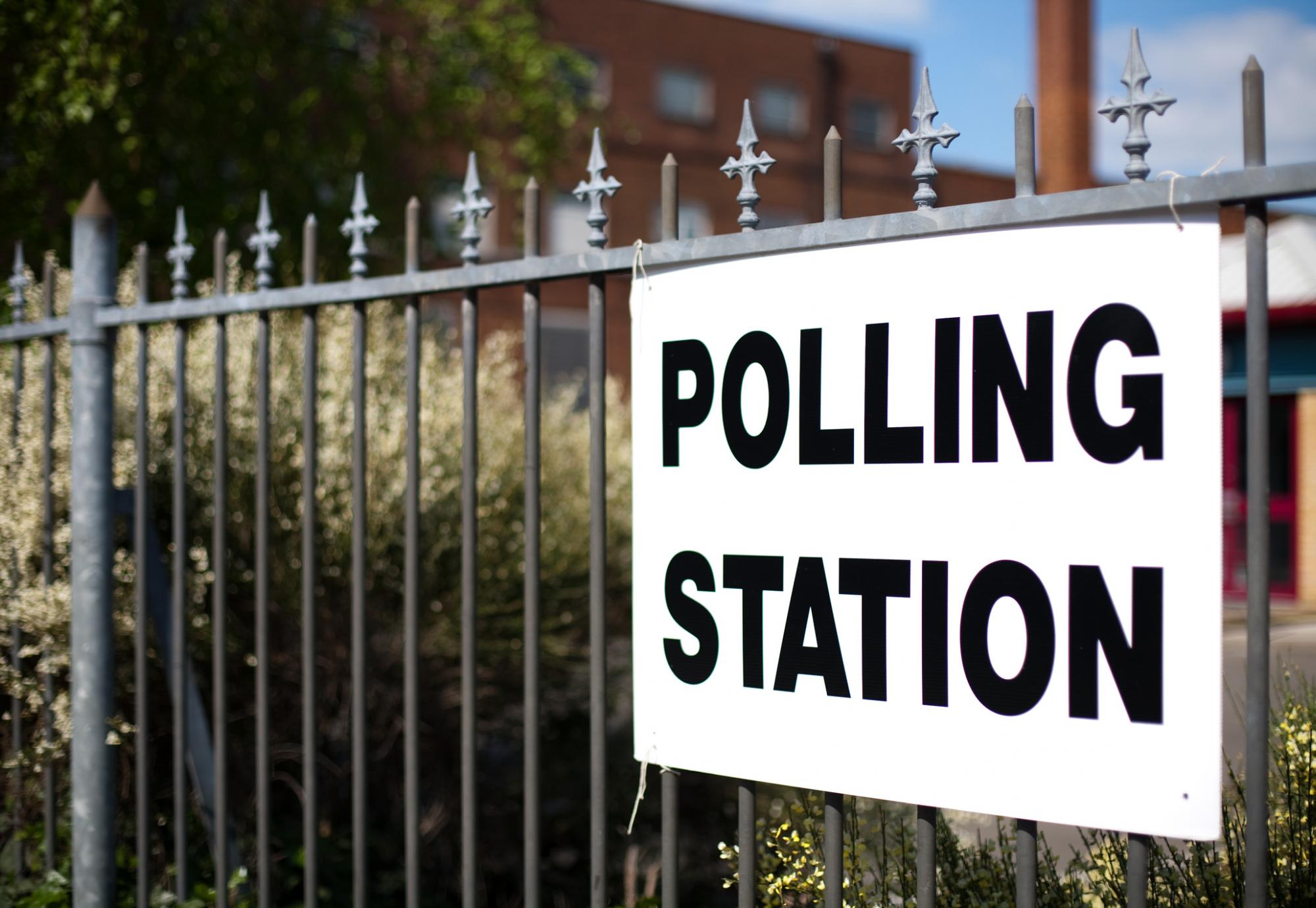 Polling Station sign