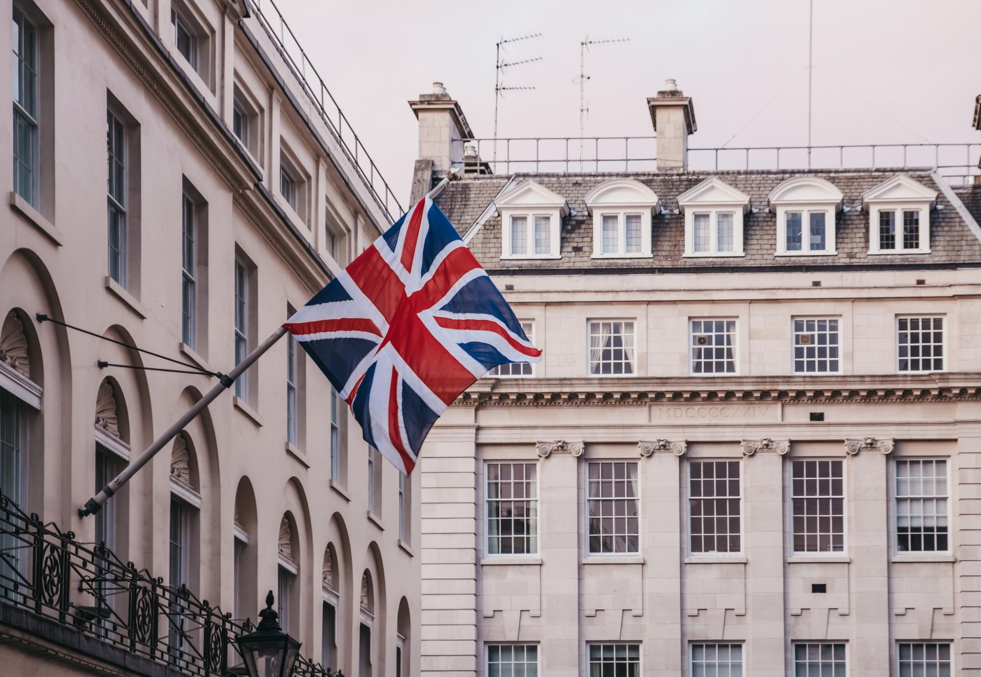 Union flag flying