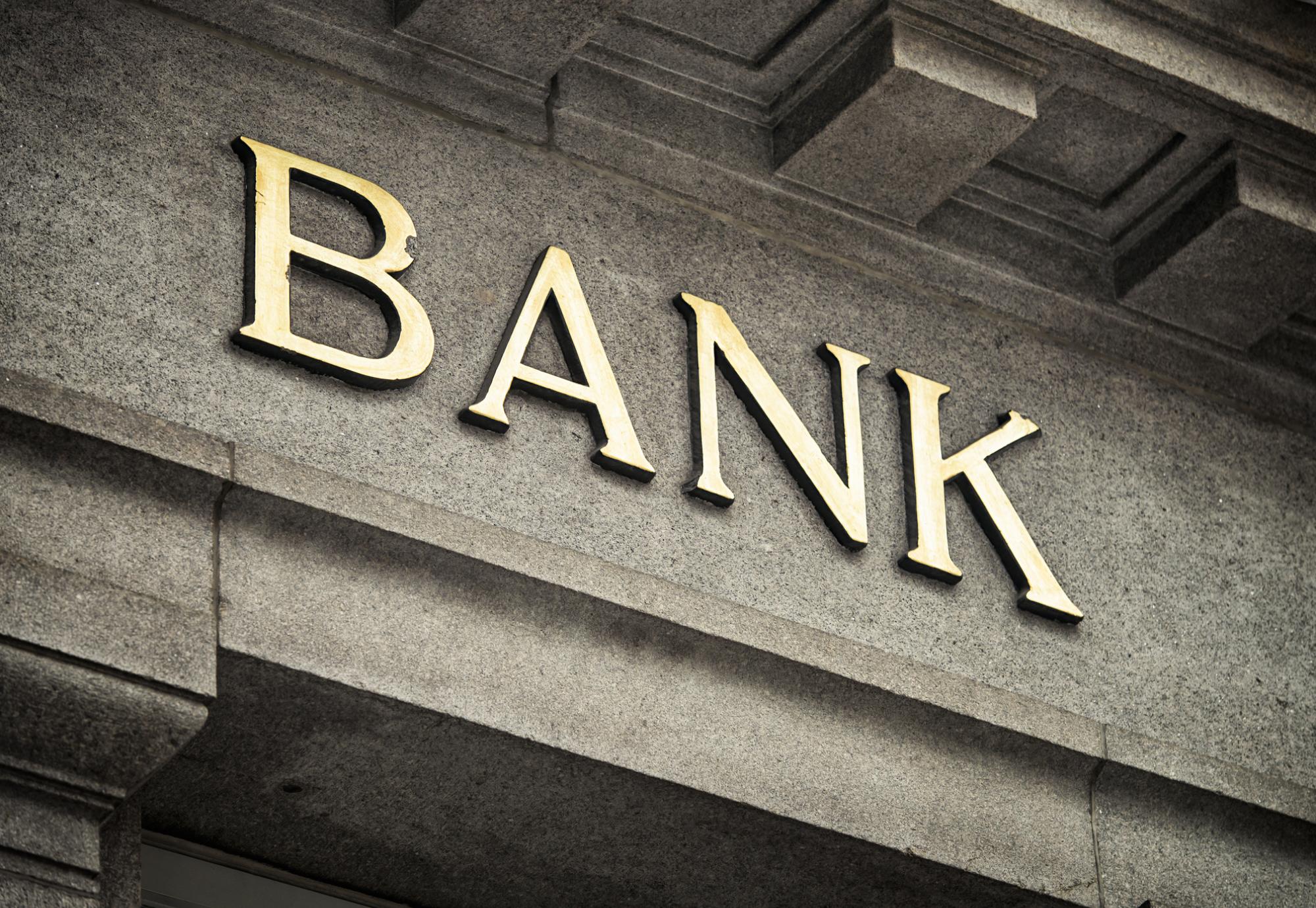 Bank sign