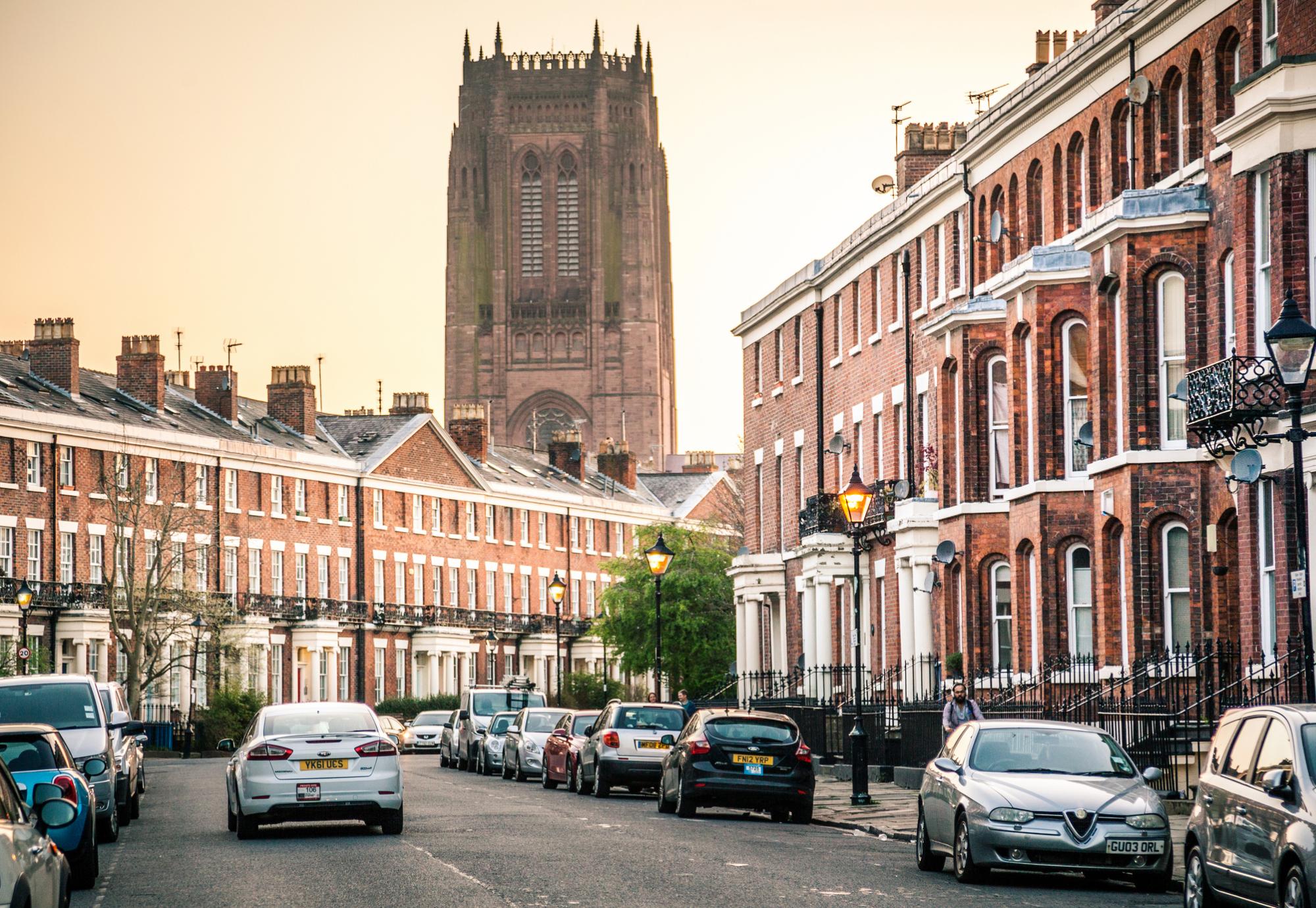 Liverpool Cathedral and housing