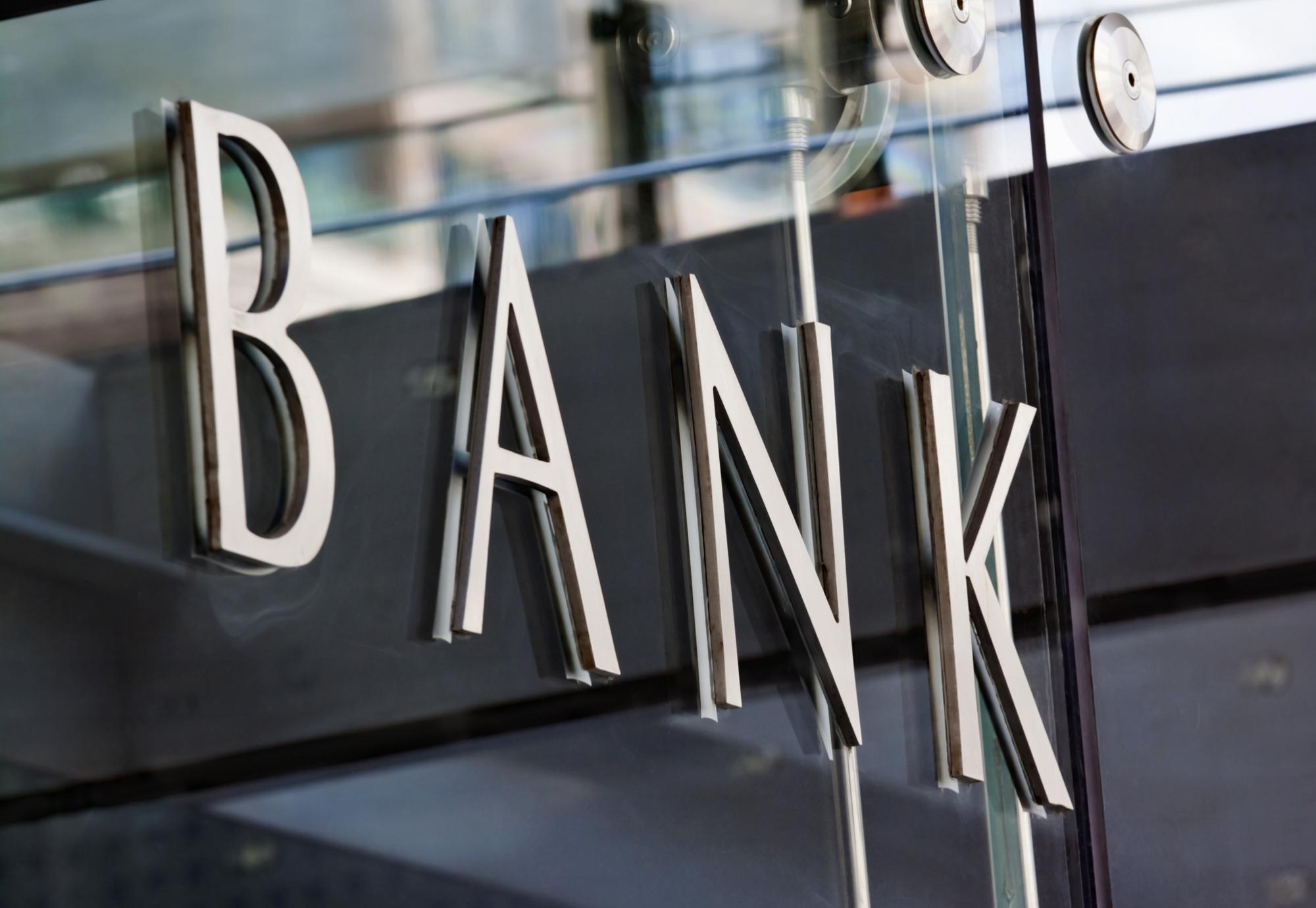 Bank sign