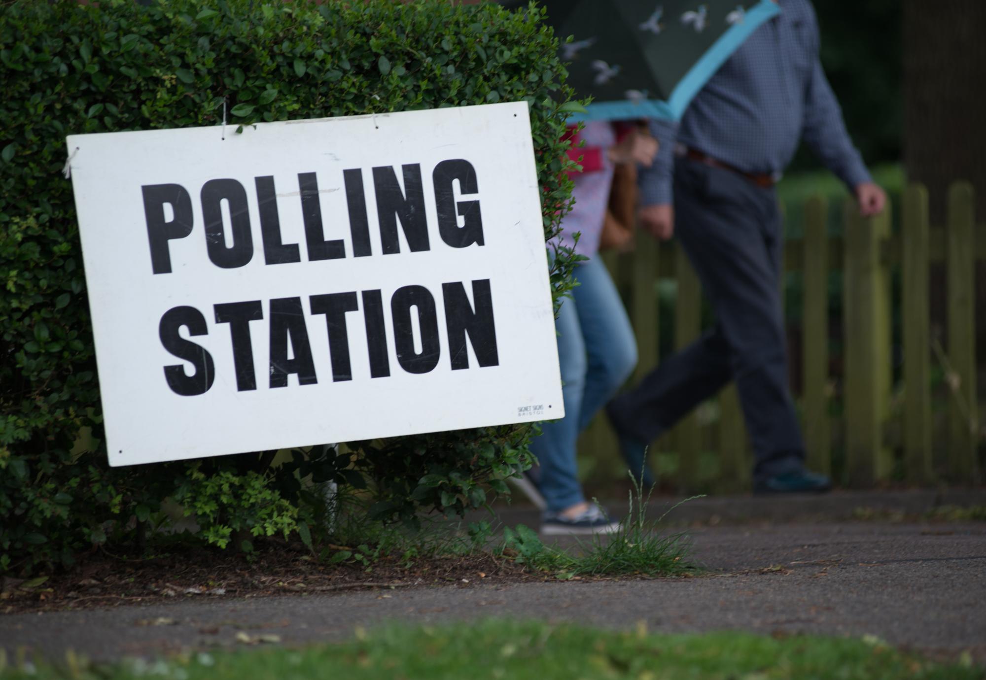 Polling Station sign