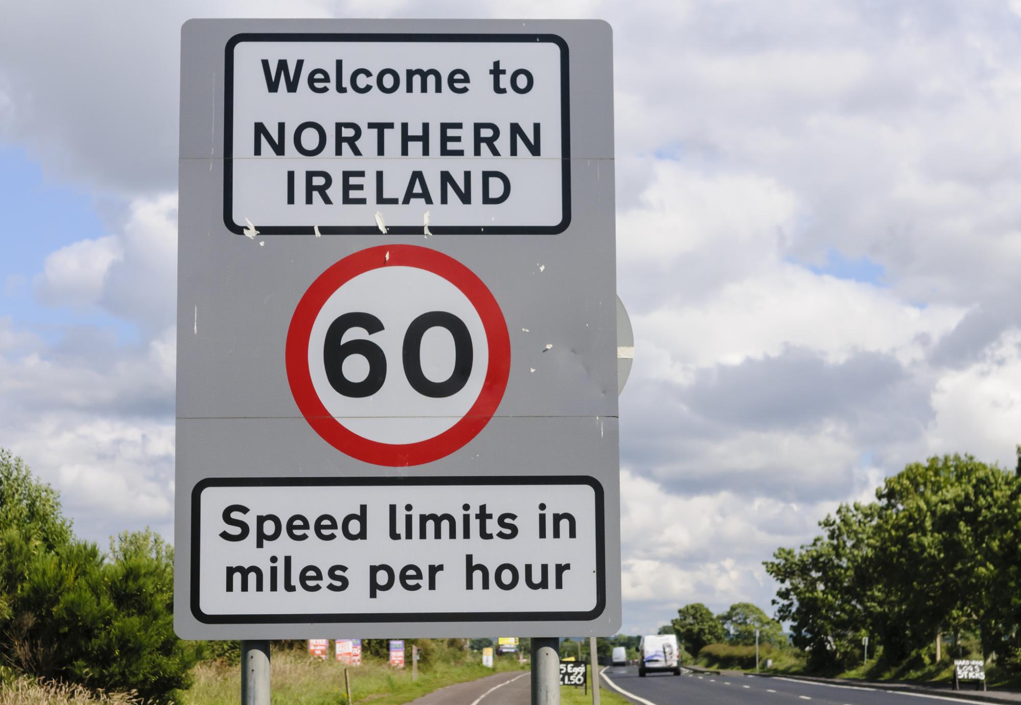 Northern Ireland welcome sign