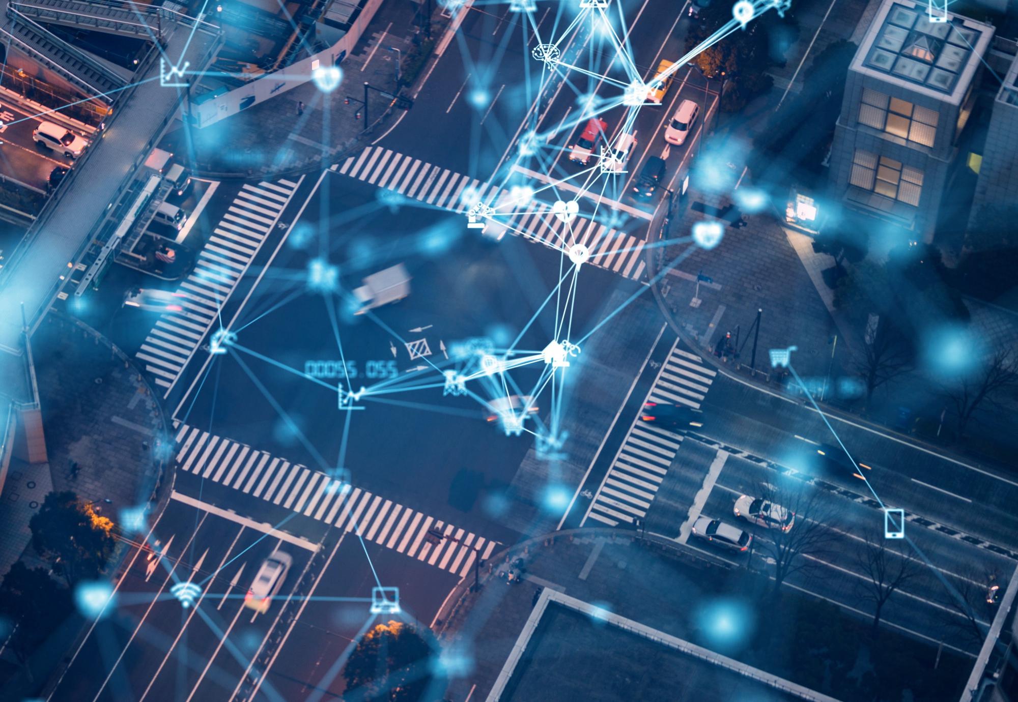 Overview of a connected smart city intersection