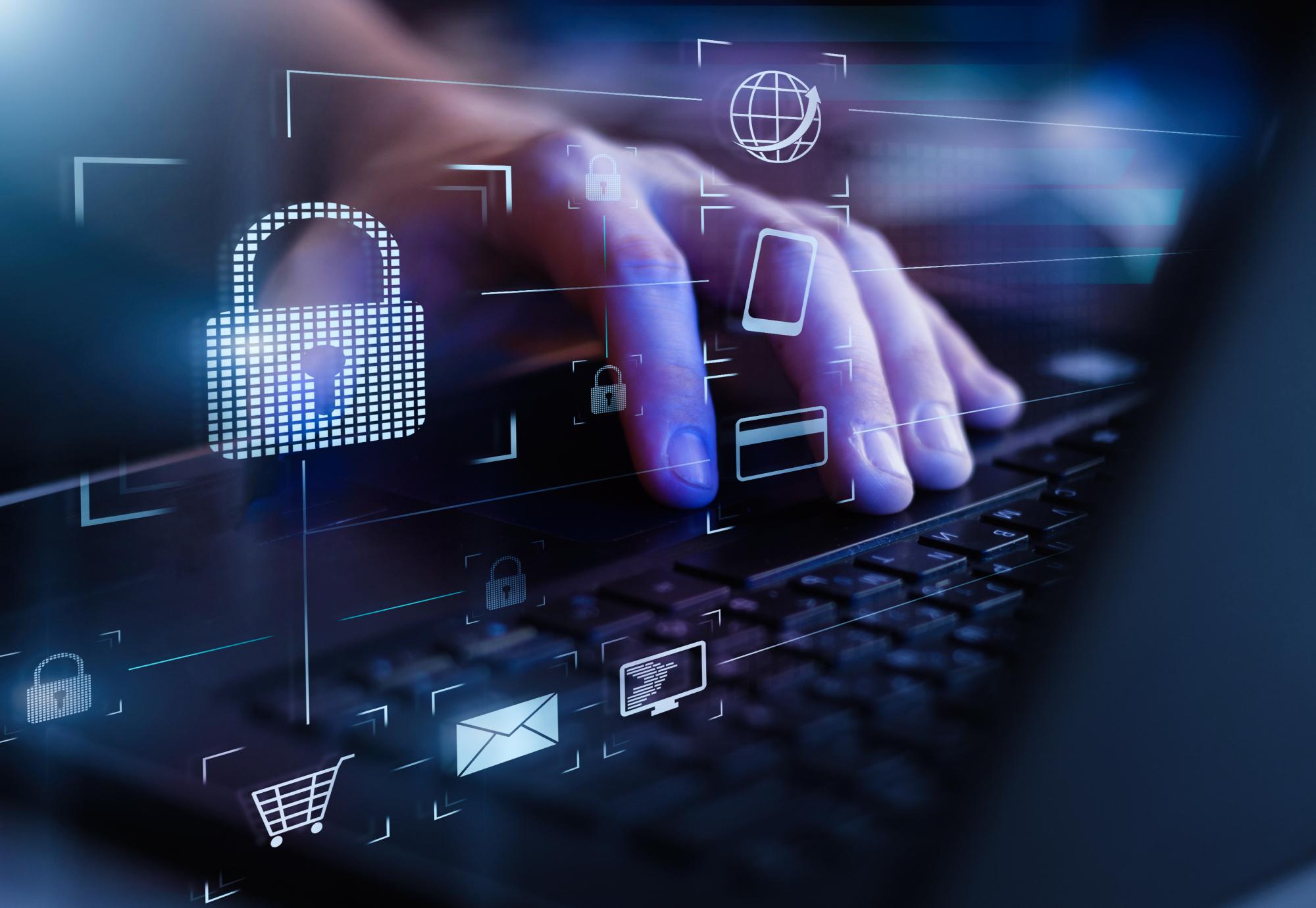 Artist illustration of cyber security