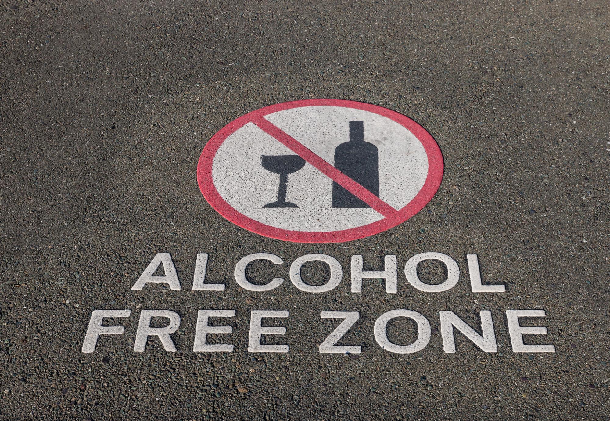Alcohol free zone 