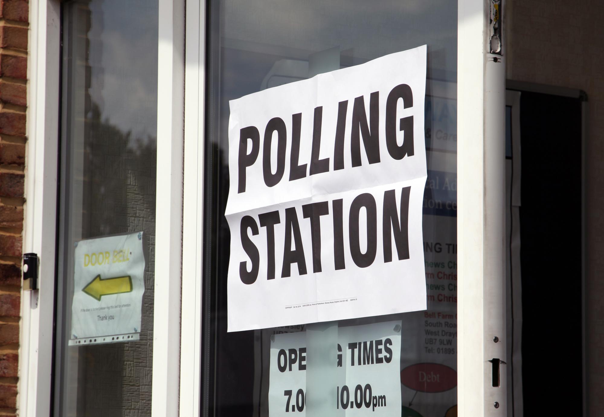 Polling Station sign