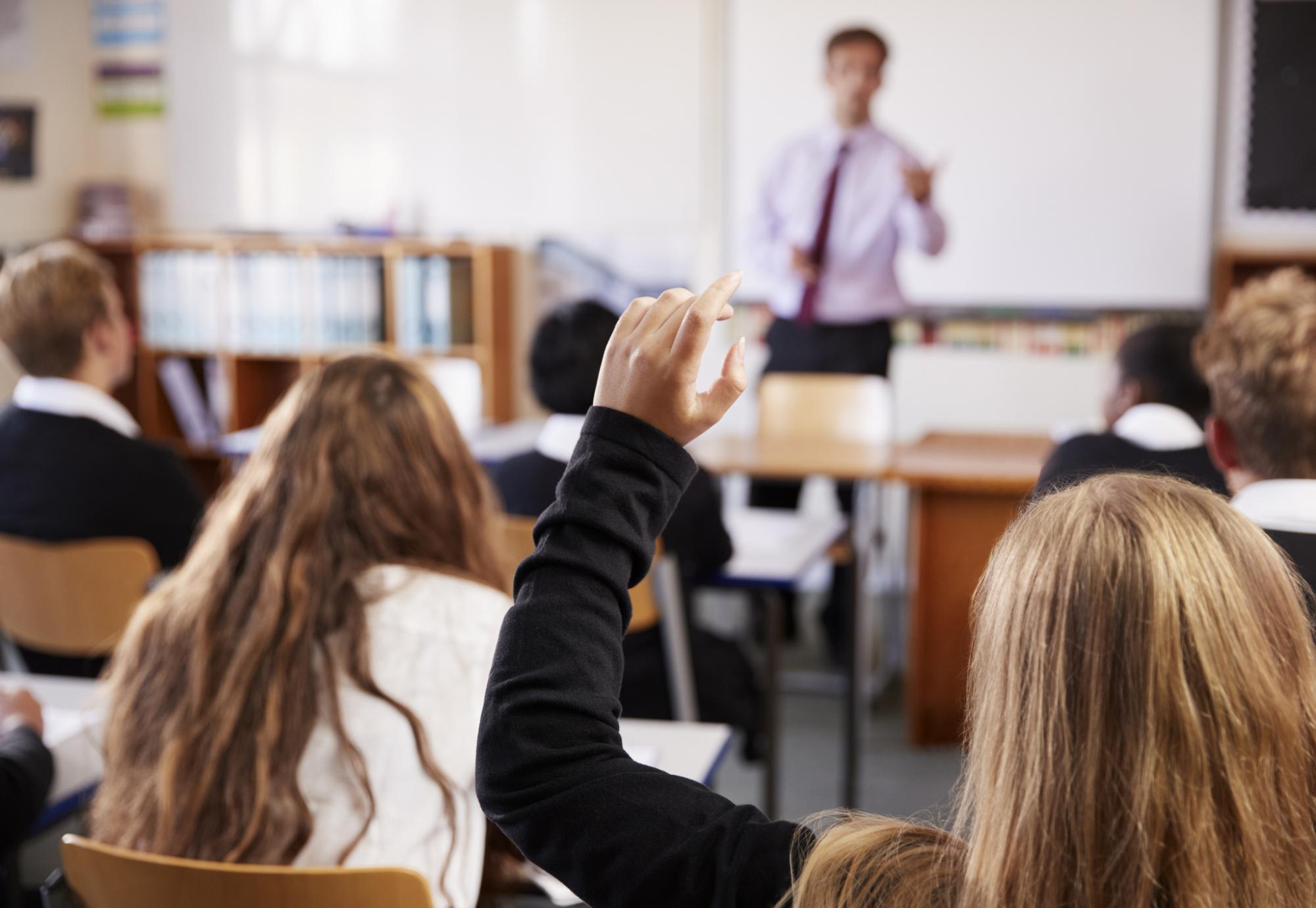 School pupils in classroom