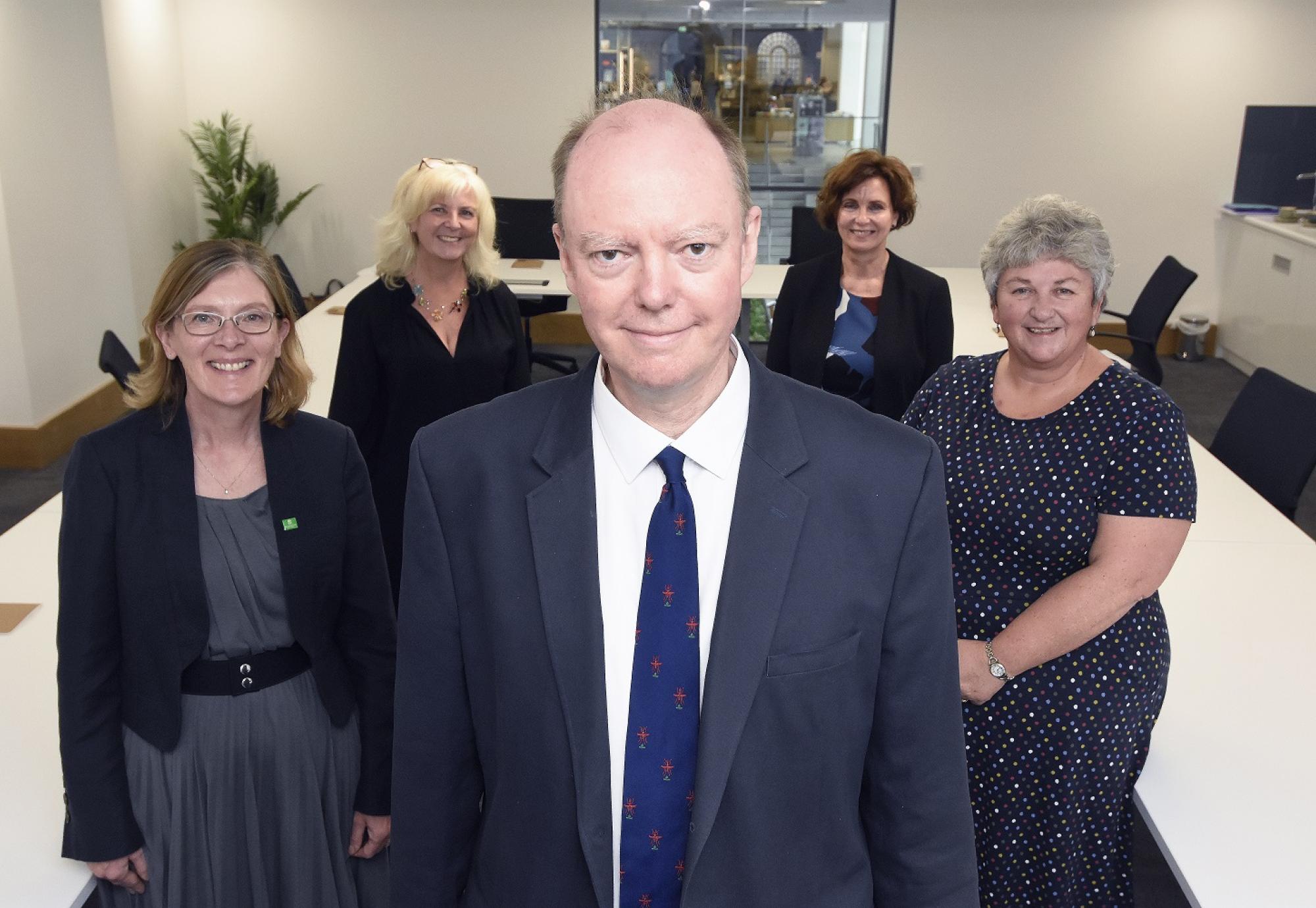 Professor Whitty meeting Plymouth City Council colleagues