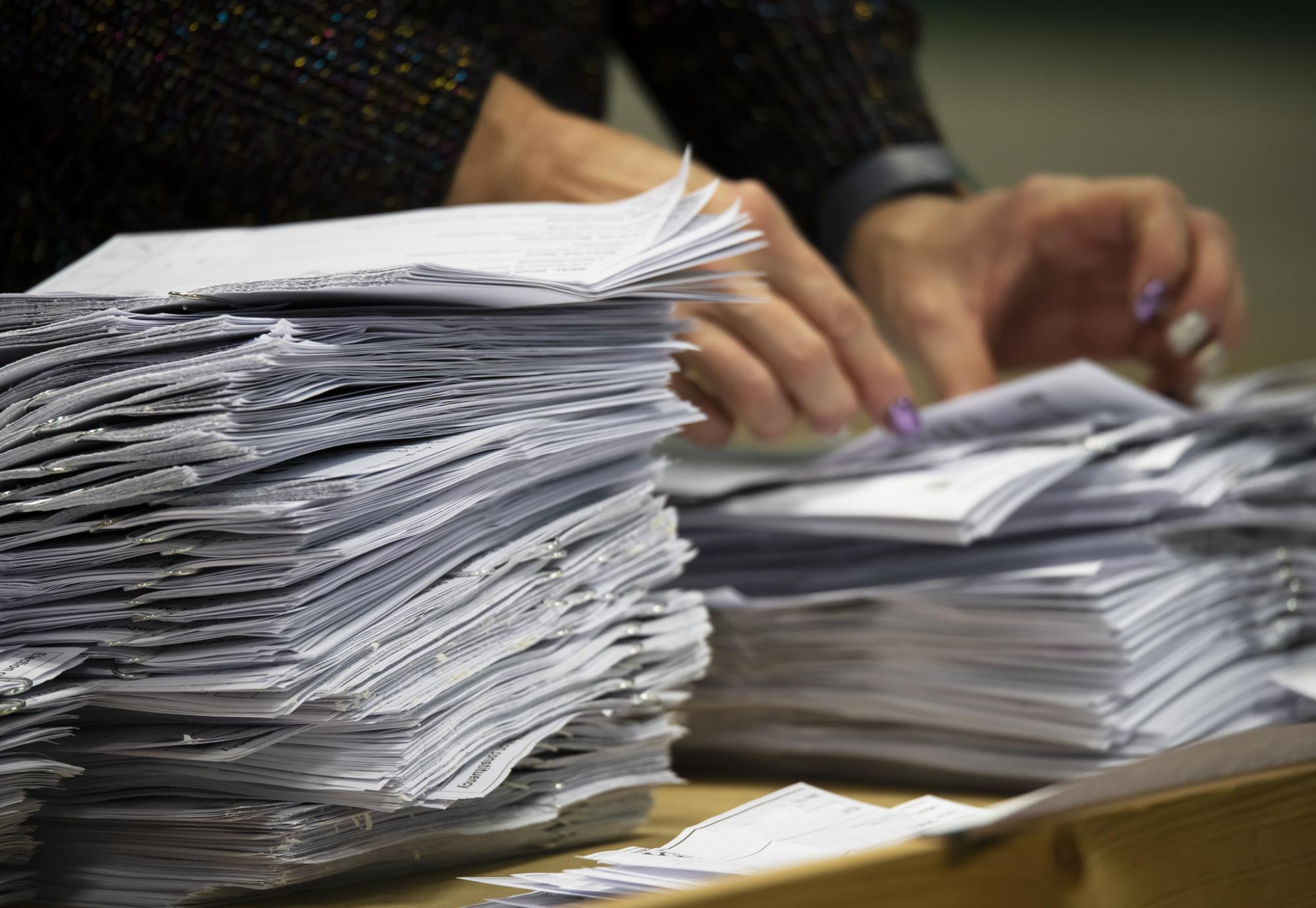 Ballot papers being counted