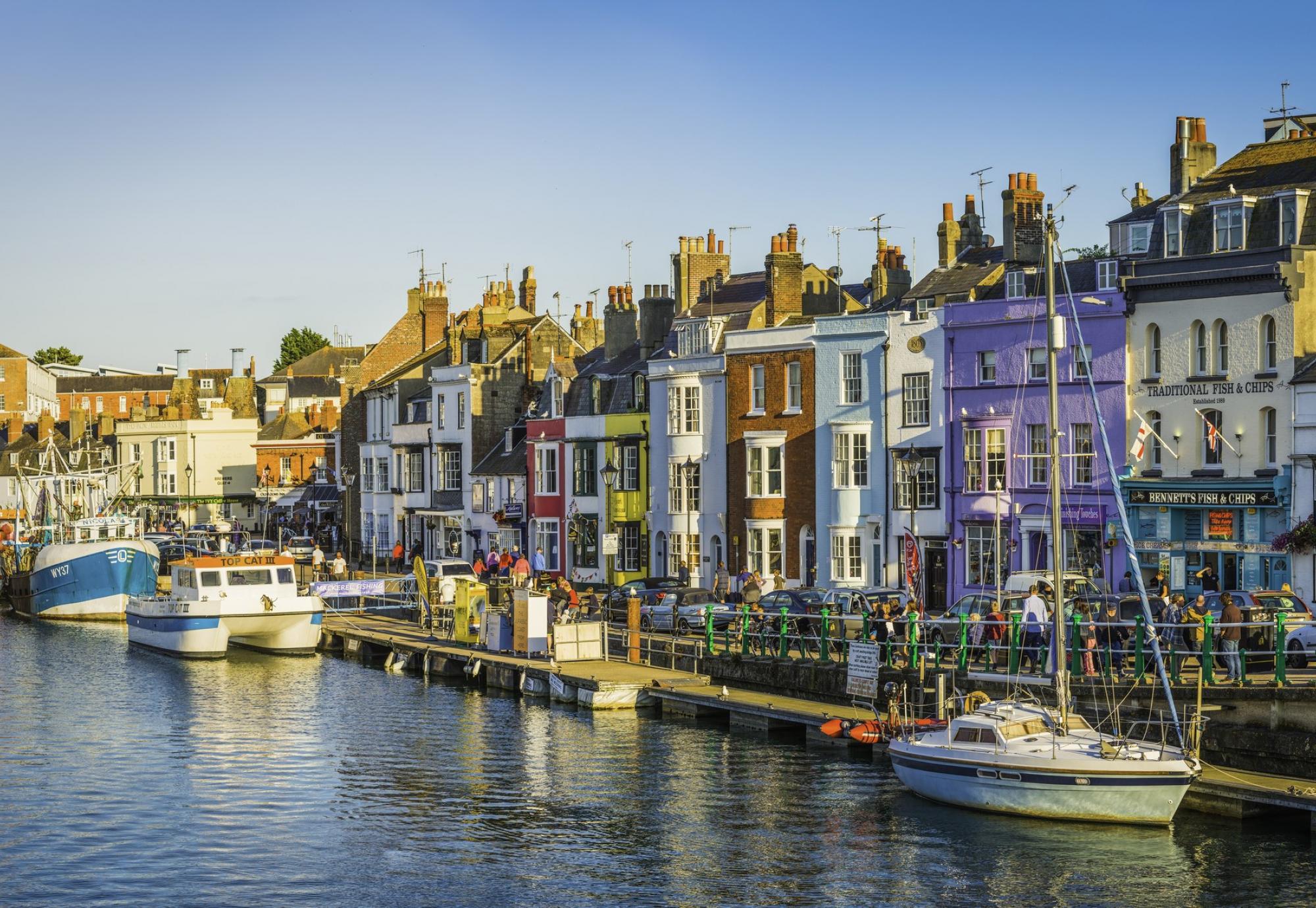 Coastal town harbour in the UK