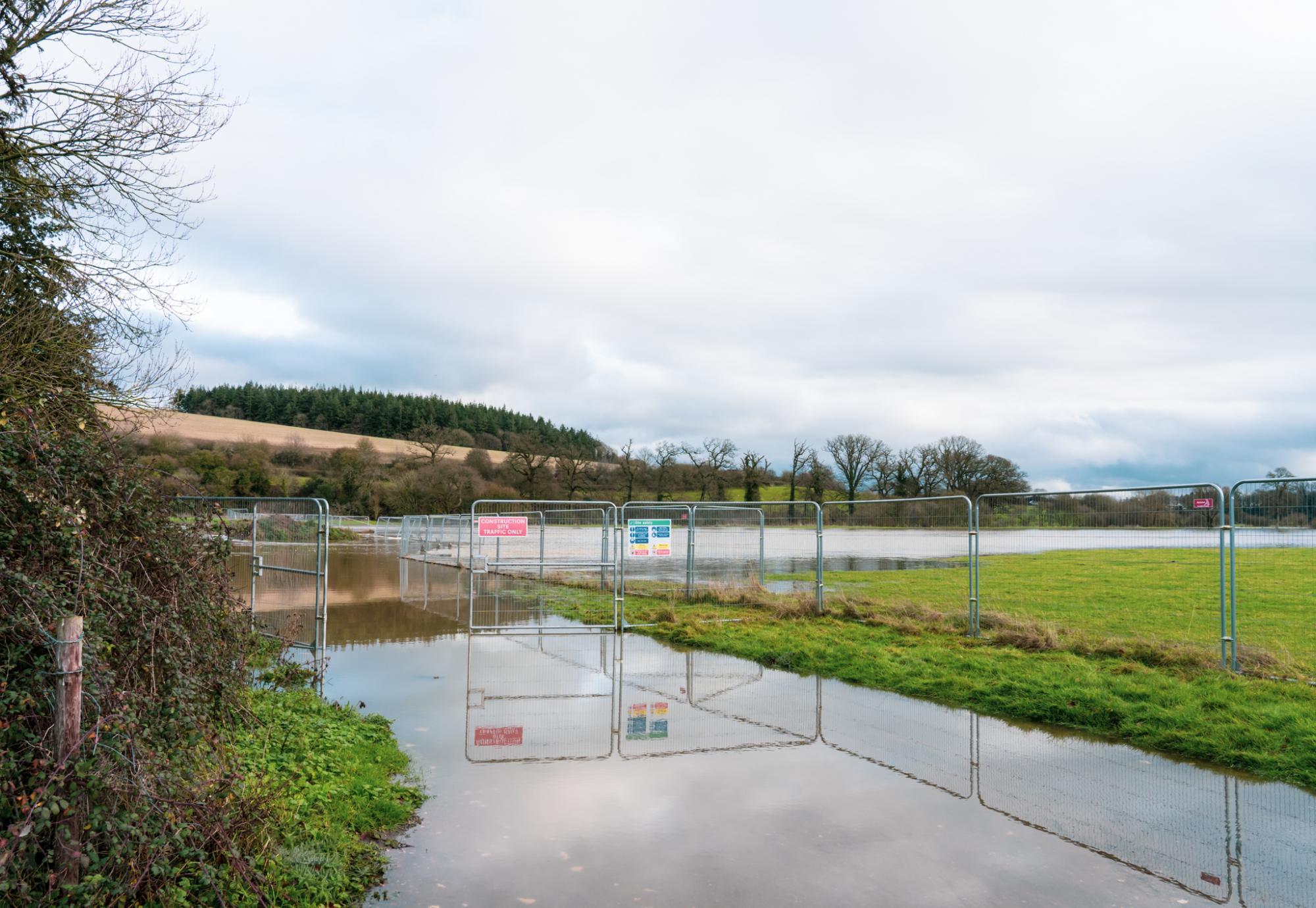 Flooding in the UK in green space