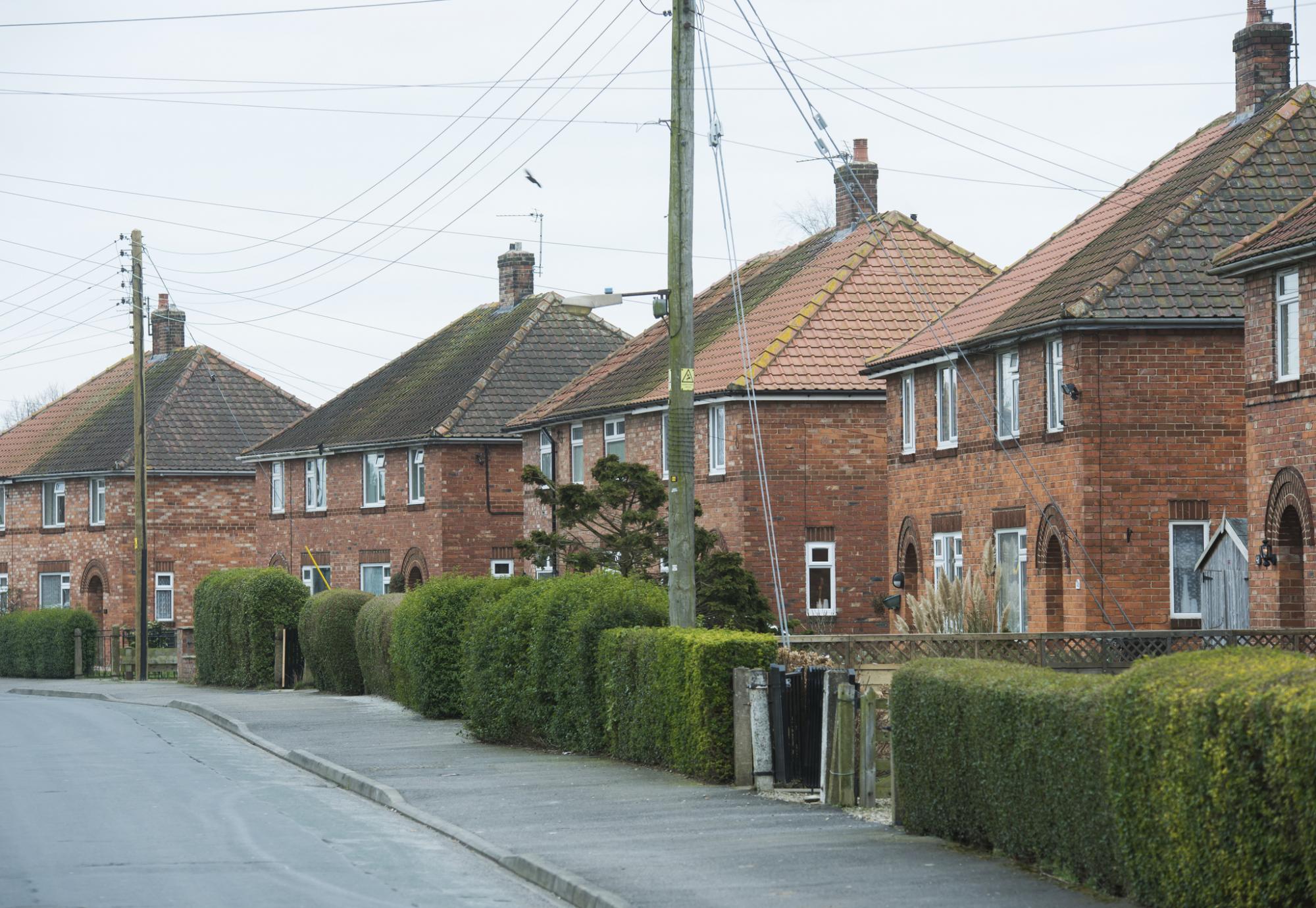 Council homes on a street