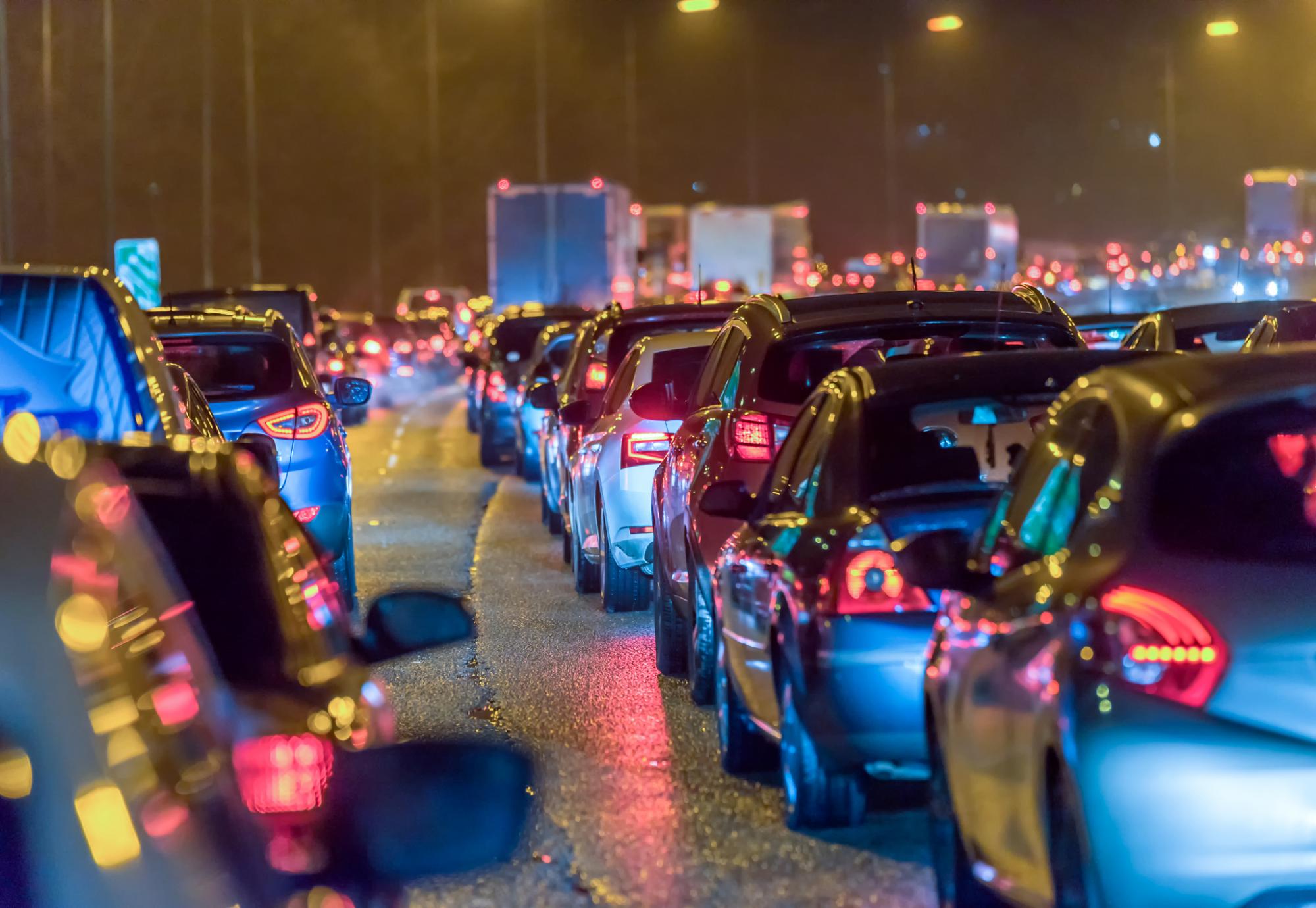 Motoway traffic jam