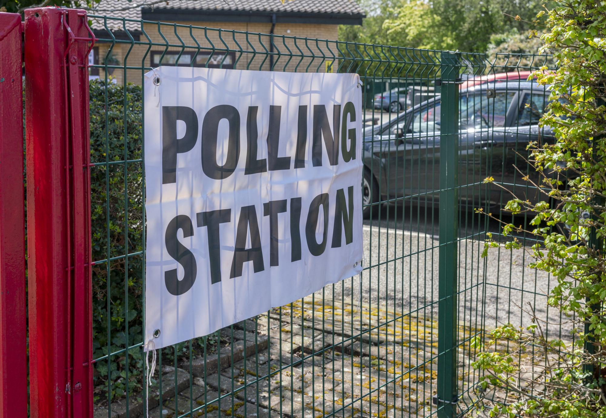 Polling Station sign