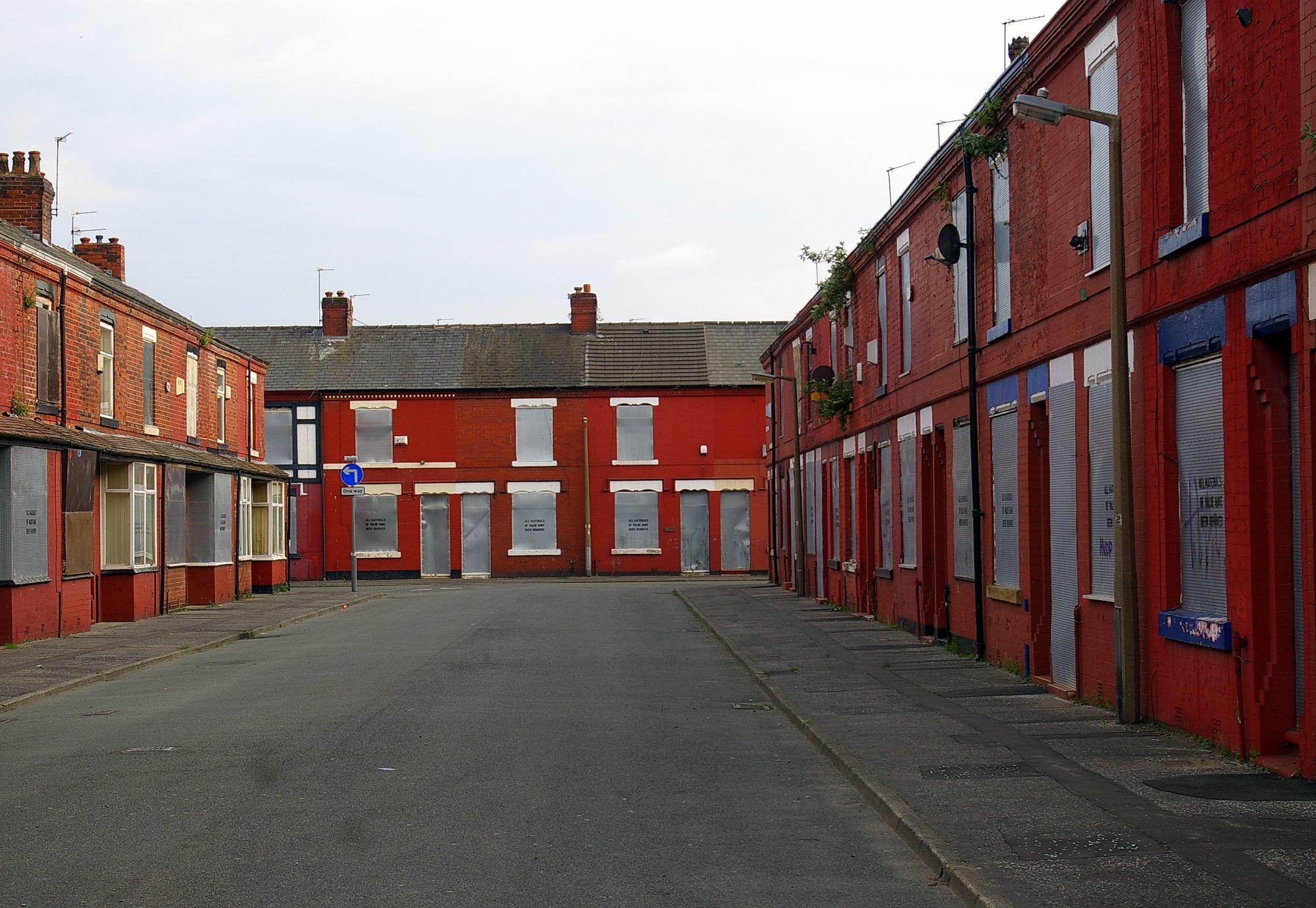 Boarded up houses