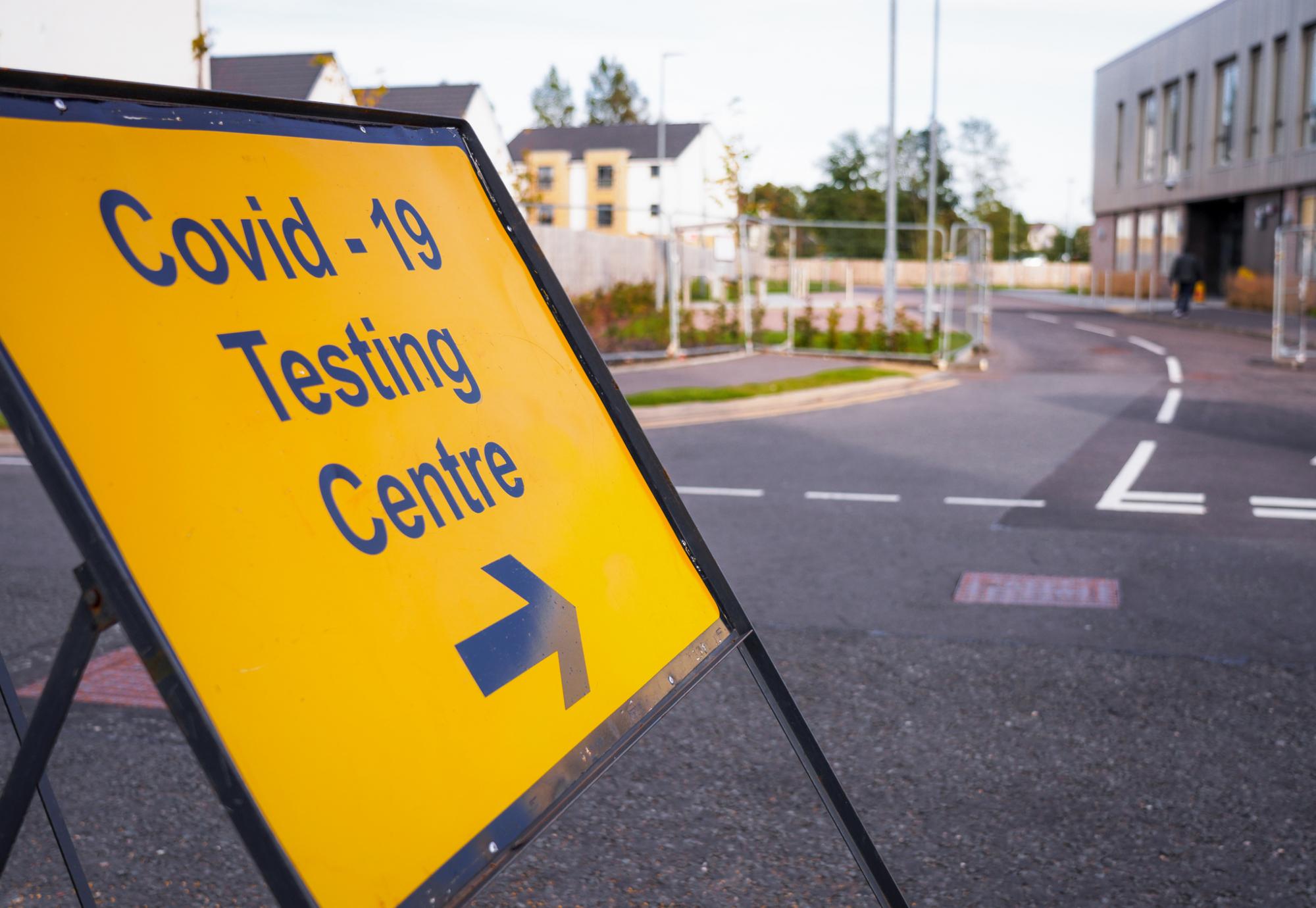 Covid-19 Testing Centre sign