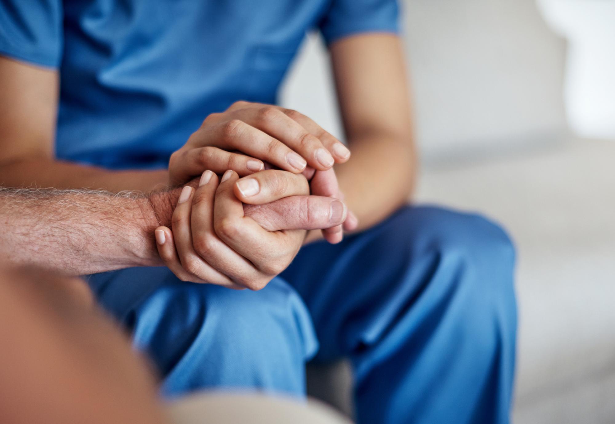 Care worker with elderly person