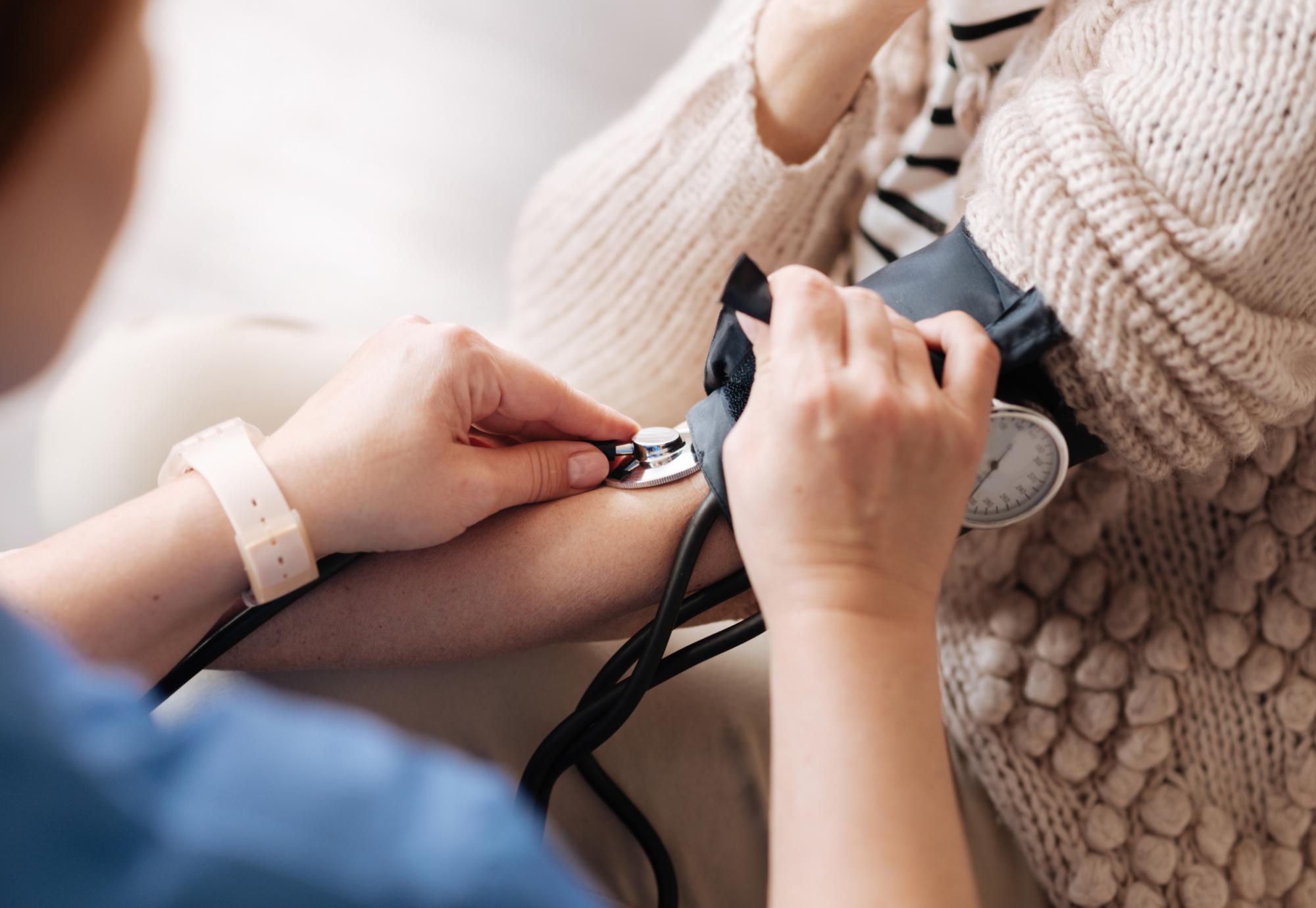 Doctor with patient